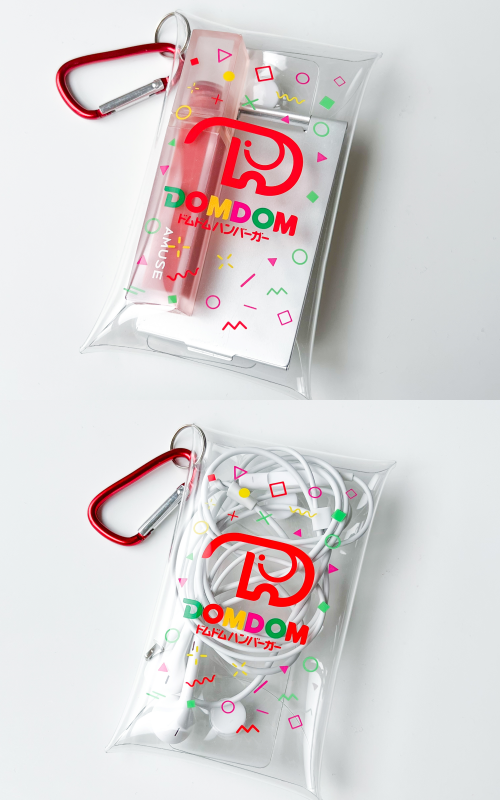 Seria(セリア)のおすすめ収納グッズ「どむぞうくん カラビナ付きクリアケース」