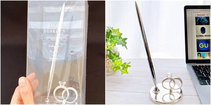 Francfranc(フランフラン)のオススメオシャレ雑貨「サリー デスクペン リング」ゴージャスでかわいいオフィスでも自宅でも使える人気の文具