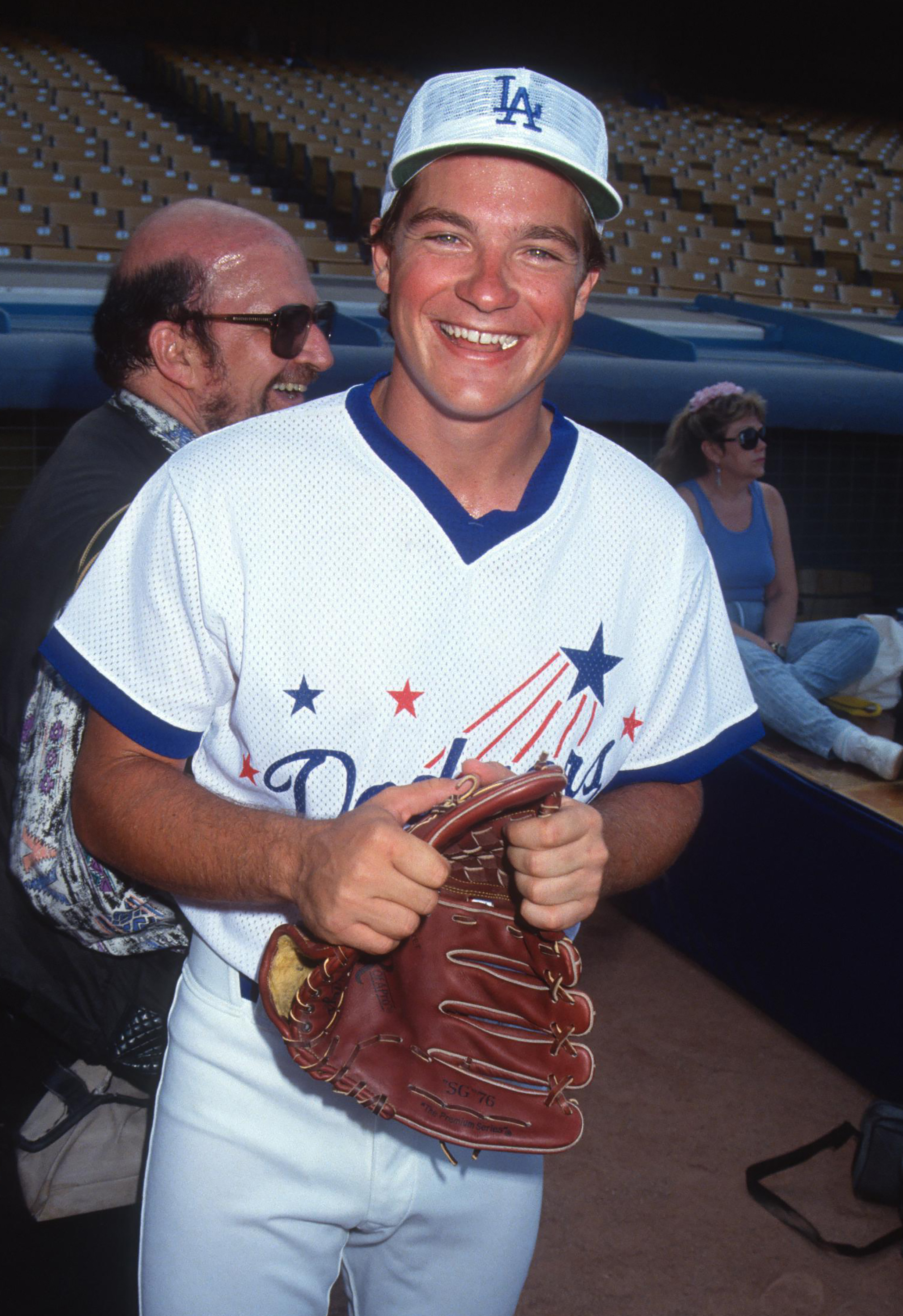 Jason Bateman at an event at Dodger Stadium