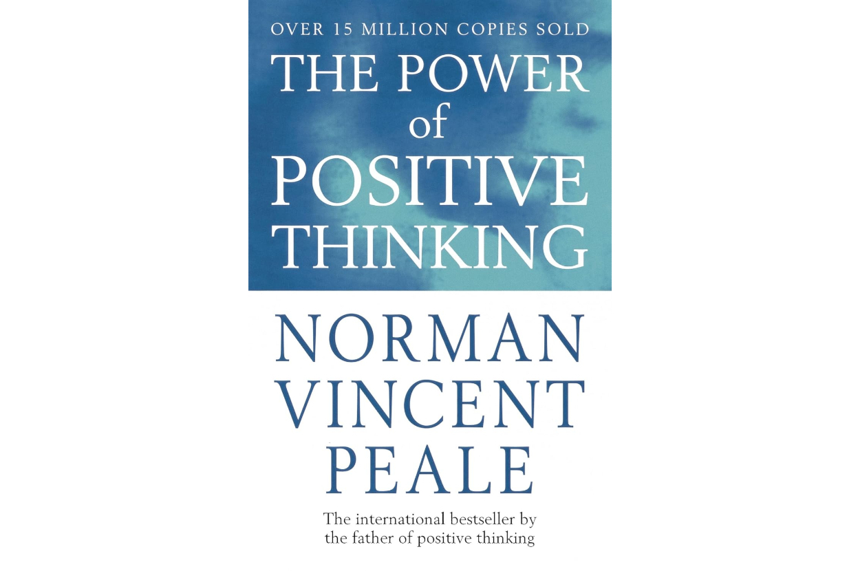 Cover of &quot;The Power of Positive Thinking&quot; by Norman Vincent Peale, stating it has sold over 15 million copies and is an international bestseller by the father of positive thinking