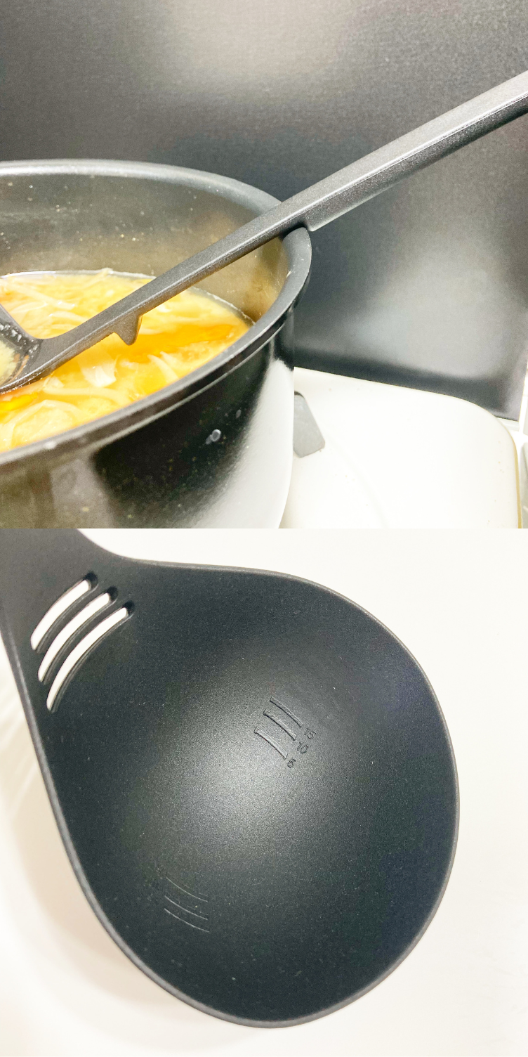 ダイソーのおすすめグッズ「先が直接つかないお玉」