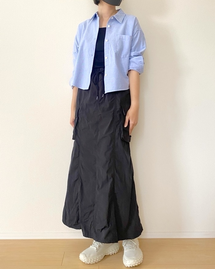 GU（ジーユー）のおすすめファッションアイテム「オックスフォードショートシャツ」のコーディネート