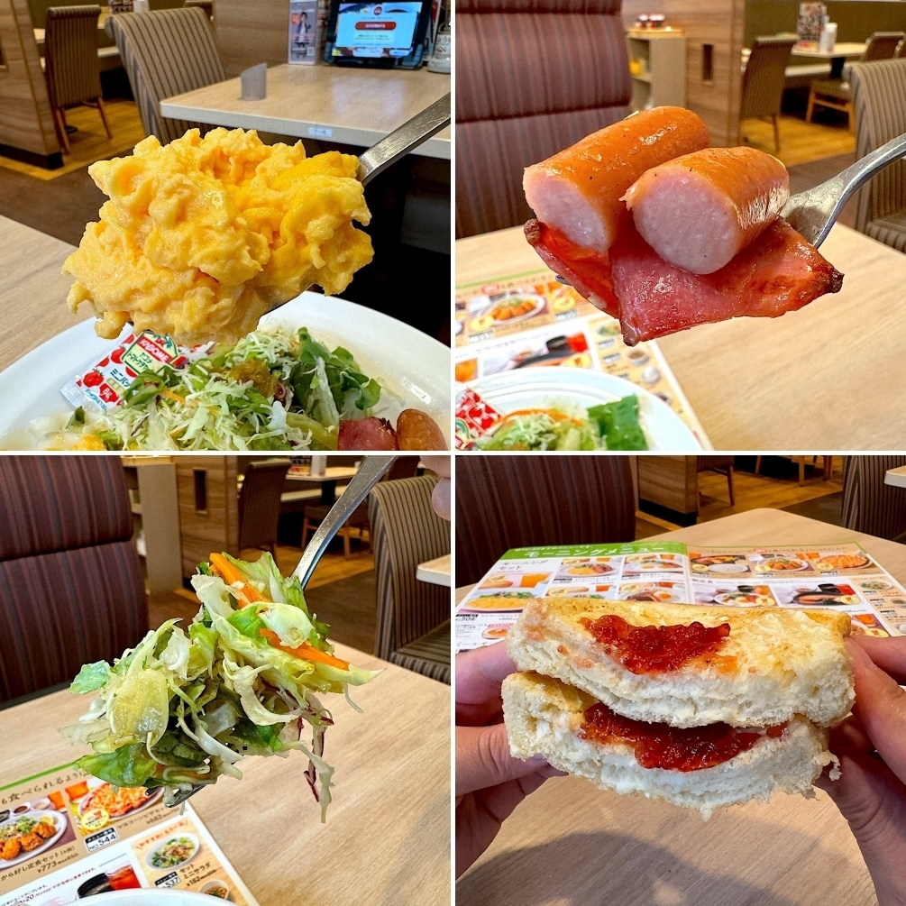 ガストのおすすめモーニング「スクランブルエッグ＆ベーコンソーセージセット」