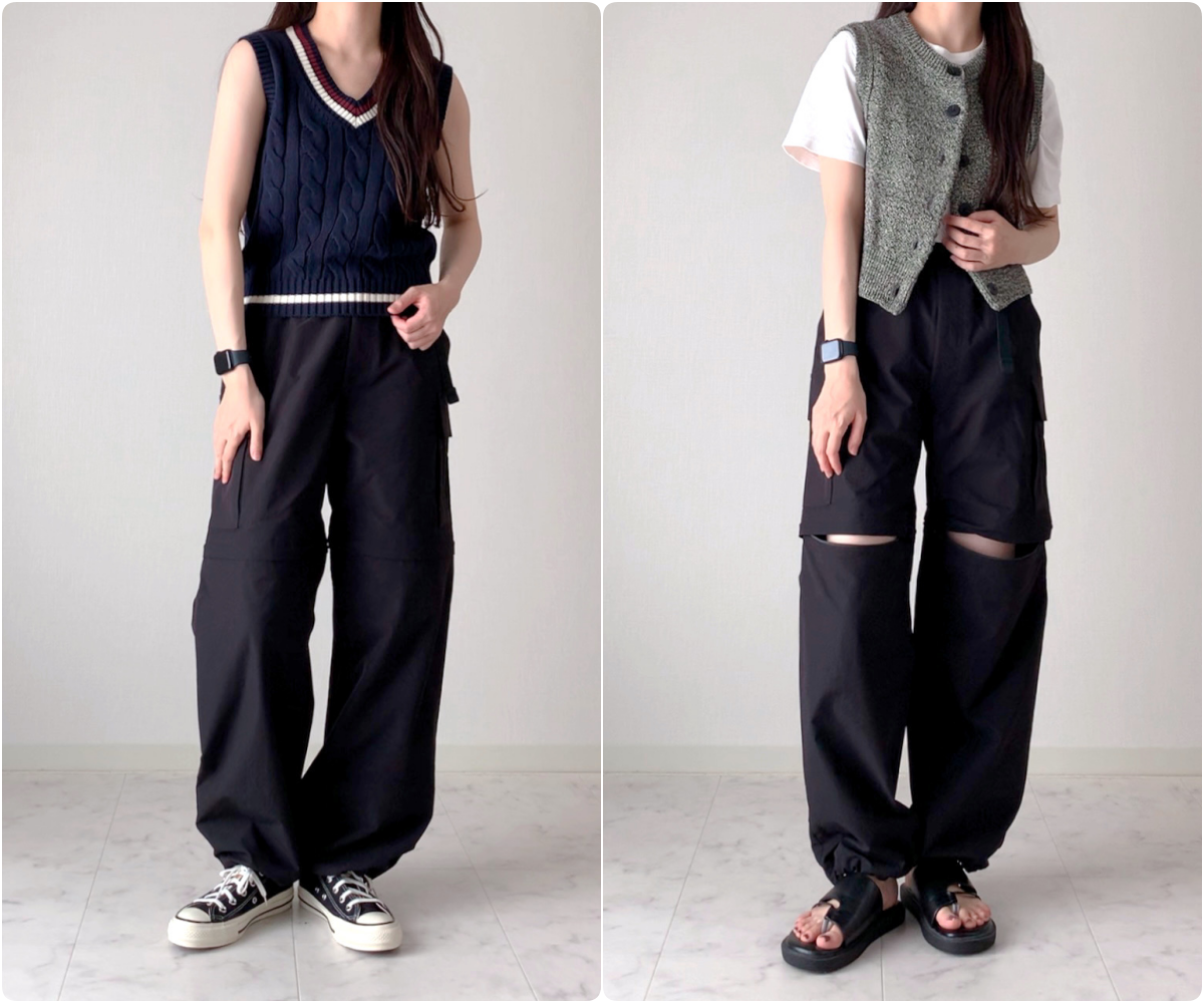 GUのおすすめアイテム「コンバーチブルワイドカーゴパンツ(セットアップ可能)」