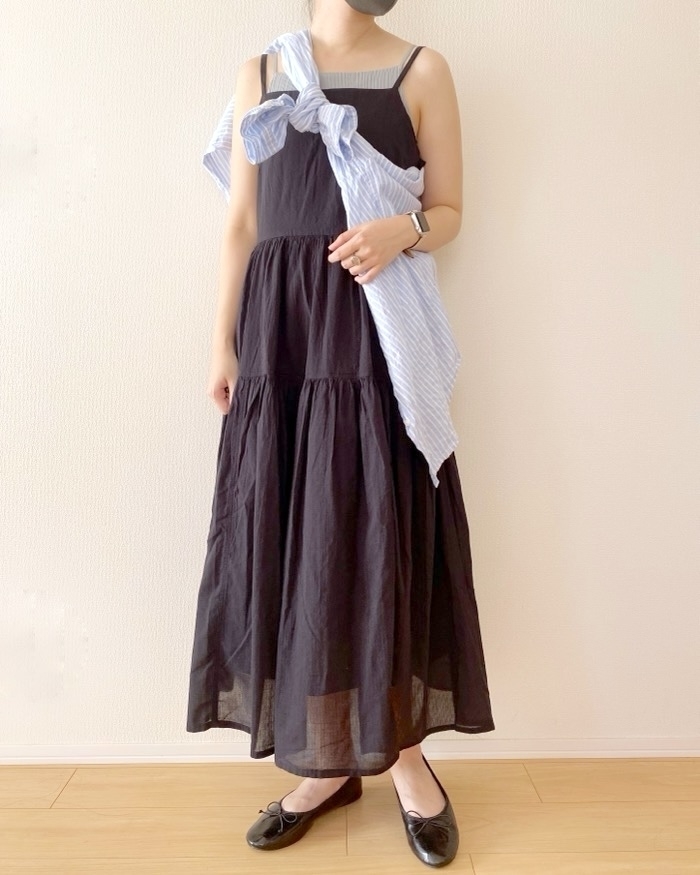 無印のおすすめファッション「婦人 強撚ボイル キャミソールワンピース」