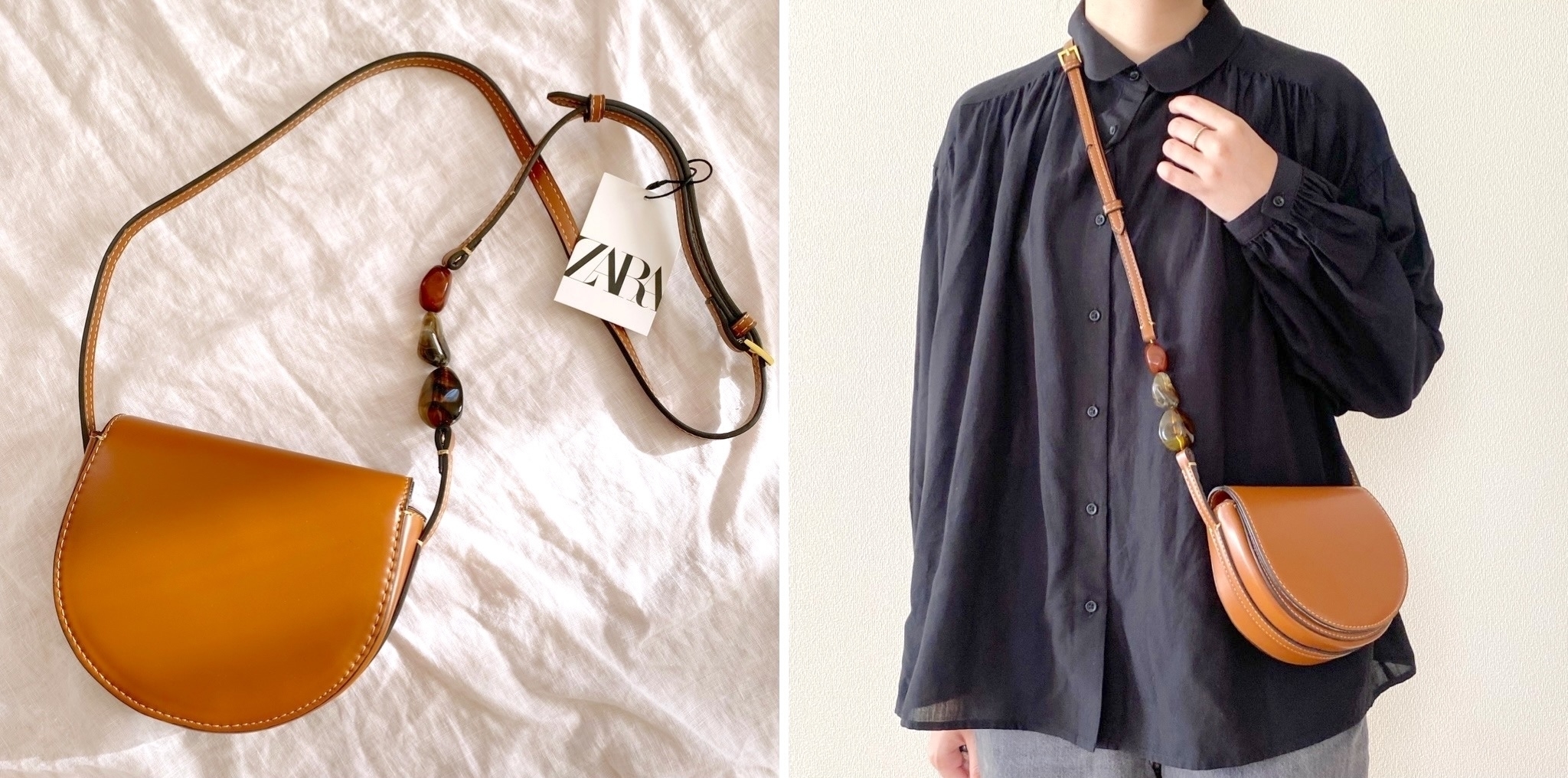 ZARA（ザラ）のおすすめバッグ「ビジュー付きクロスボディバッグ」