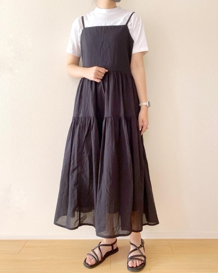 無印のおすすめファッション「婦人 強撚ボイル キャミソールワンピース」