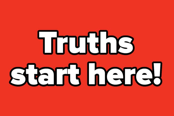 Text in image reads: "Truths start here!" against a solid background
