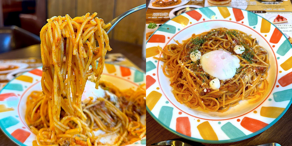 星乃珈琲店のオススメのフード「カルボナーラミートソース」