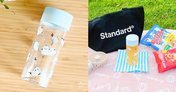 キャンドゥのおすすめ雑貨「ドリンクボトル シマエナガ柄」