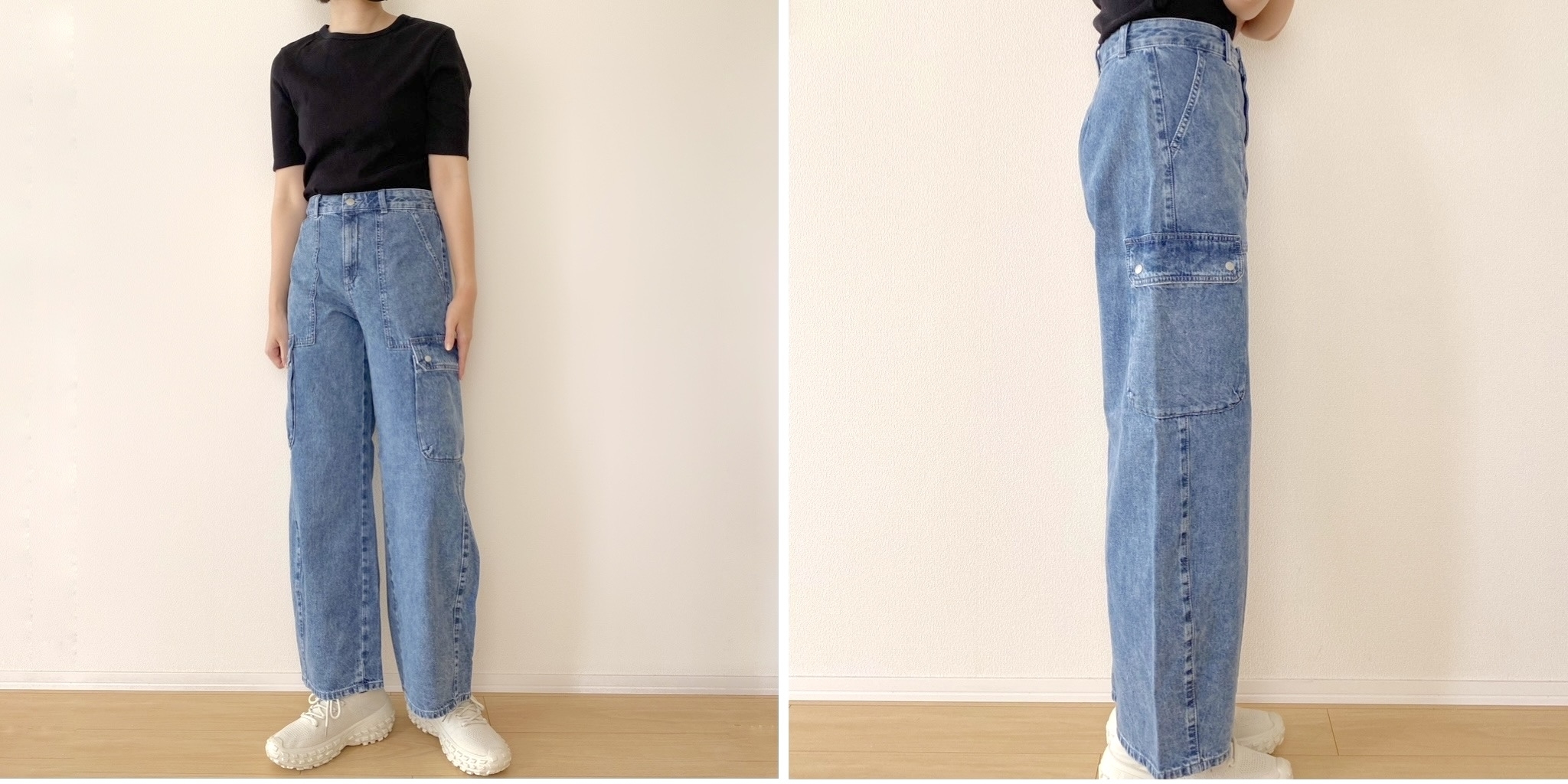 GU（ジーユー）のおすすめファッションアイテム「バレルレッグカーゴジーンズ（丈標準71.0～75.0cm）」