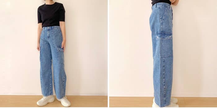 GU(ジーユー)のおすすめファッションアイテム「バレルレッグカーゴジーンズ(丈標準71.0~75.0cm)」