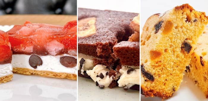 ファミリーマートのおすすめスイーツ「チョコバナナクッキーサンド」「凍ったまま食べるいちご小豆タルト」「たっぷり4種のフルーツケーキ」