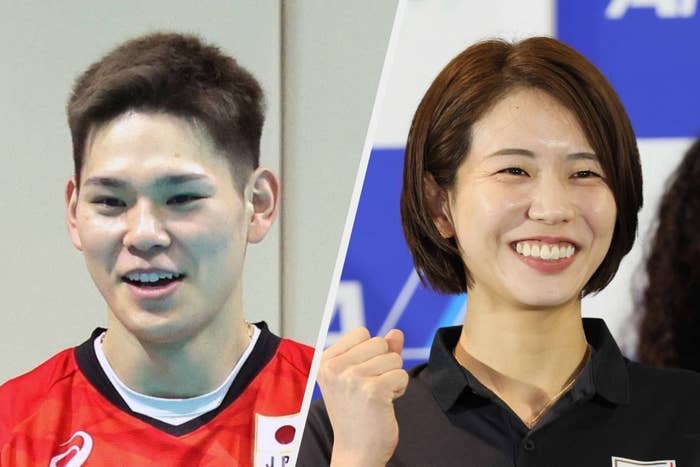西田有志選手／古賀紗理那さん（時事）