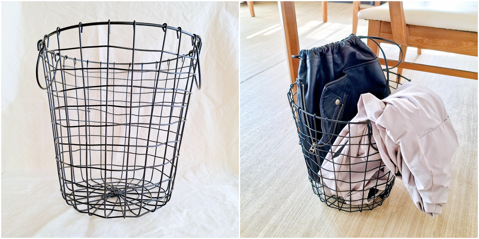 DAISO（ダイソー）のおすすめ雑貨「ワイヤークラフトバスケット（丸形）」