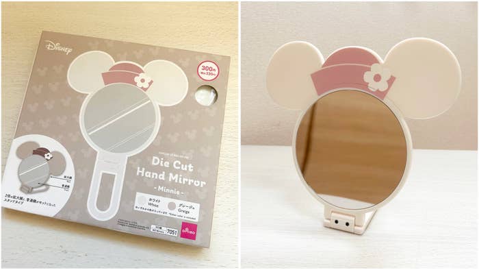 DAISO(ダイソー)のディズニーグッズ「ダイカットハンドミラー(ミニー)」
