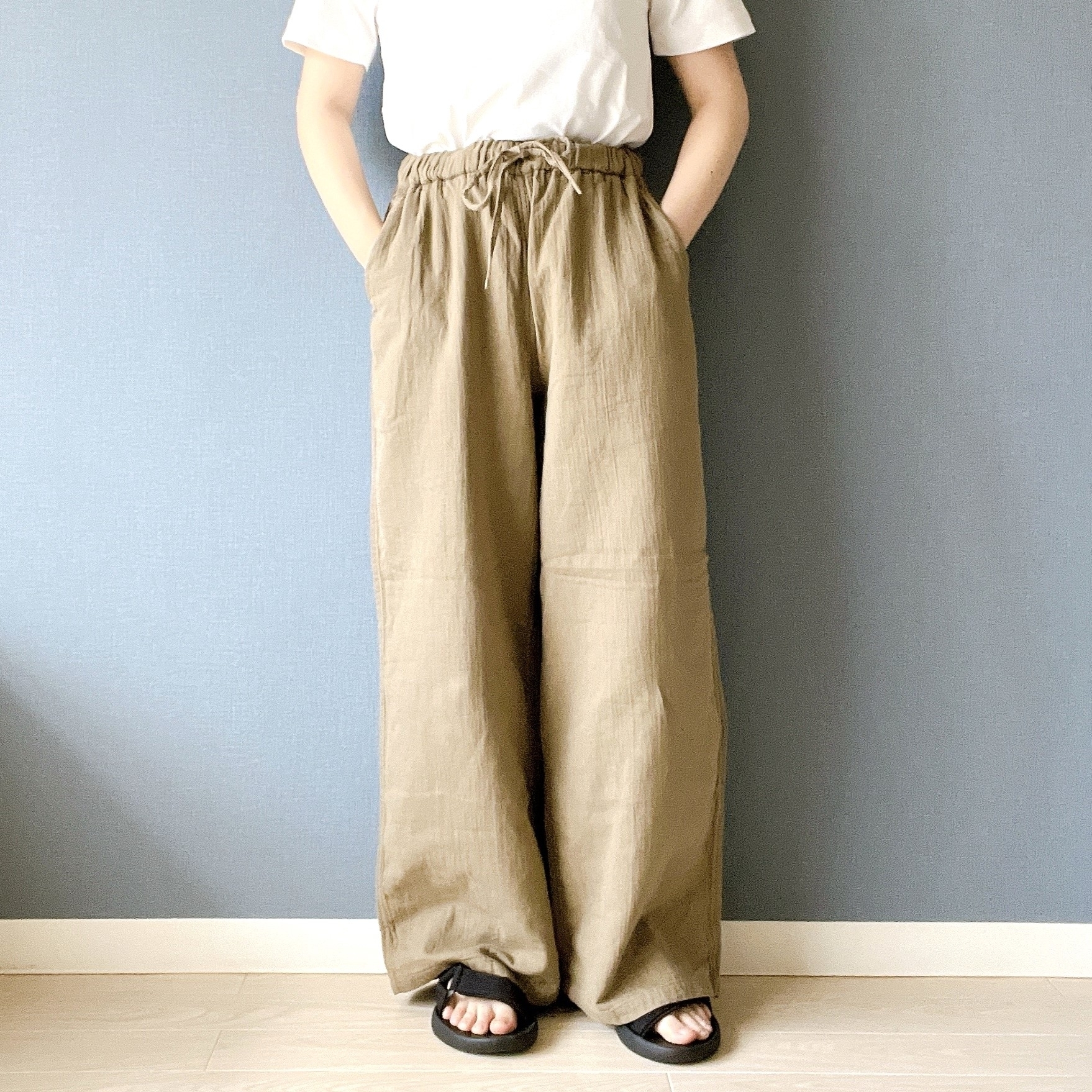 無印良品のおすすめアイテム「婦人 ふんわりしぼガーゼ ロングパンツ」