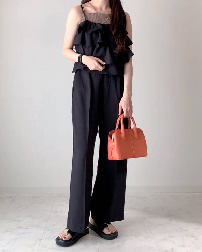 しまむらのおすすめファッションアイテム「HKキャミ+ワイドPT65」