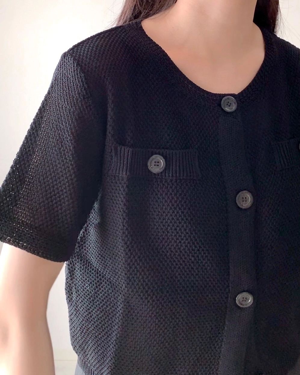 しまむらのおすすめファッションアイテム「ニットCDハンソデ」