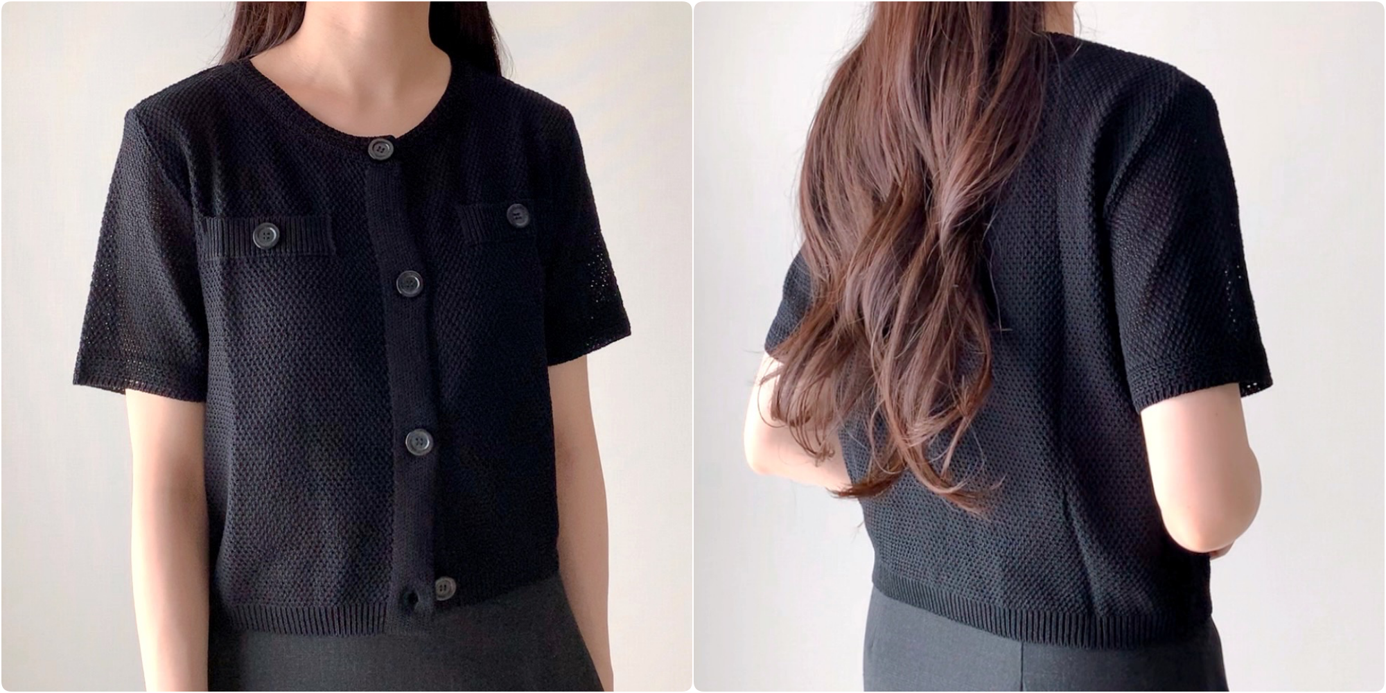 しまむらのおすすめファッションアイテム「ニットCDハンソデ」