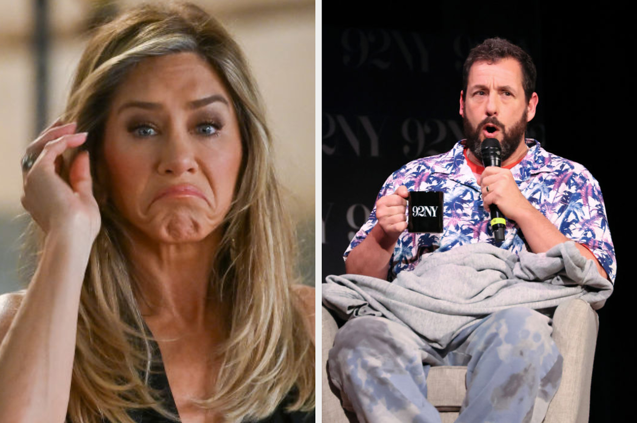 A Resurfaced Clip Of Jennifer Aniston Walking Out On Adam Sandler After She Found Out What He Gifted The Men In 