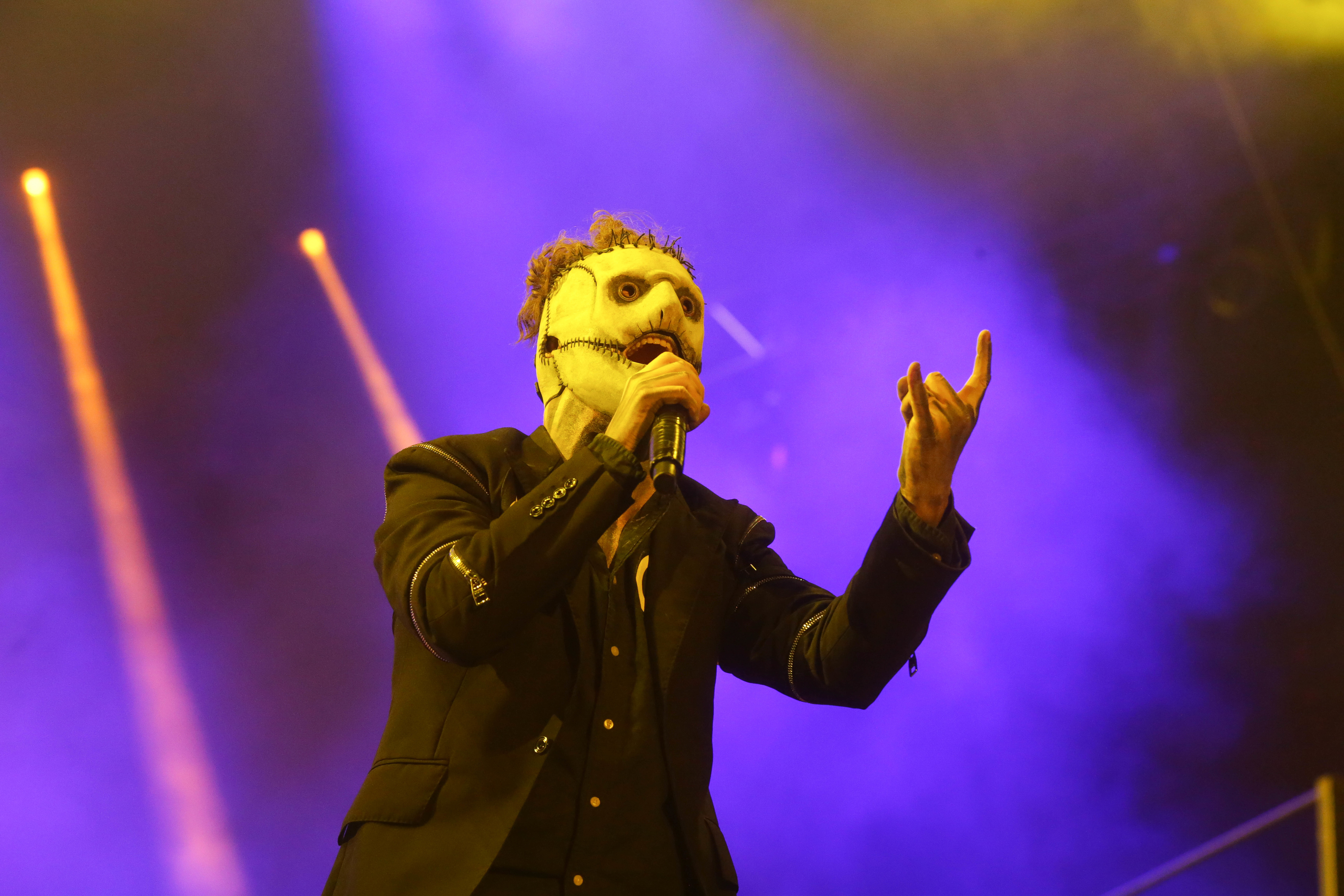 Corey Taylor of Slipknot performing on stage