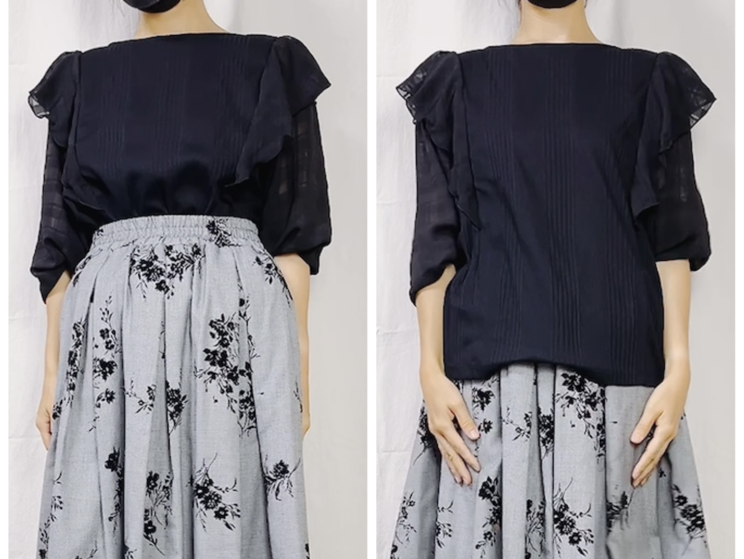 しまむらのおすすめファッションアイテム「HK WORKS LONDON ラッフルシアーシャツ」