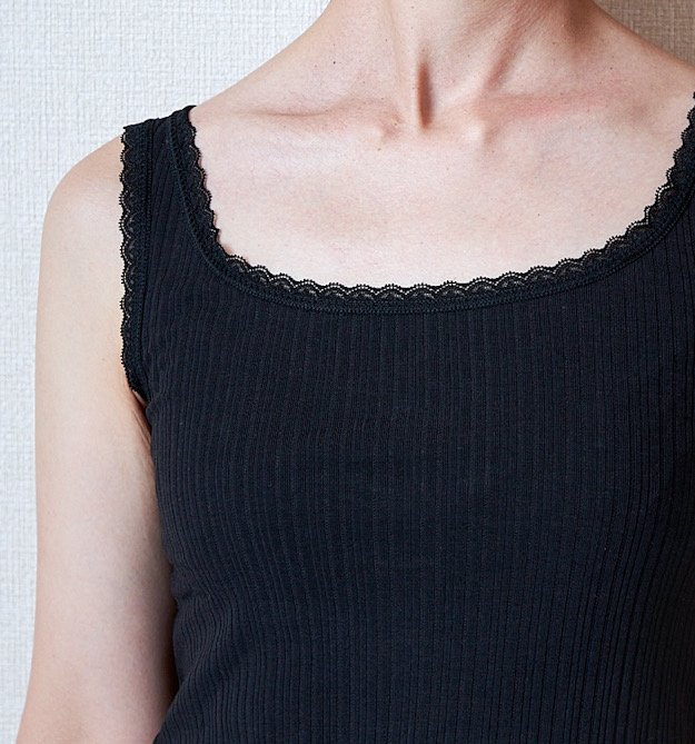 GU(ジーユー)のおすすめファッションアイテム「コットンブレンドリブレースタンクトップ(ドライ)」