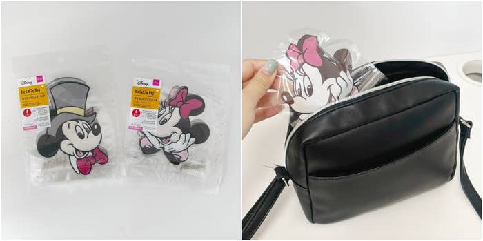 ダイソーのおすすめの便利アイテム「ダイカットジップバッグ/ミッキー・ミニー」