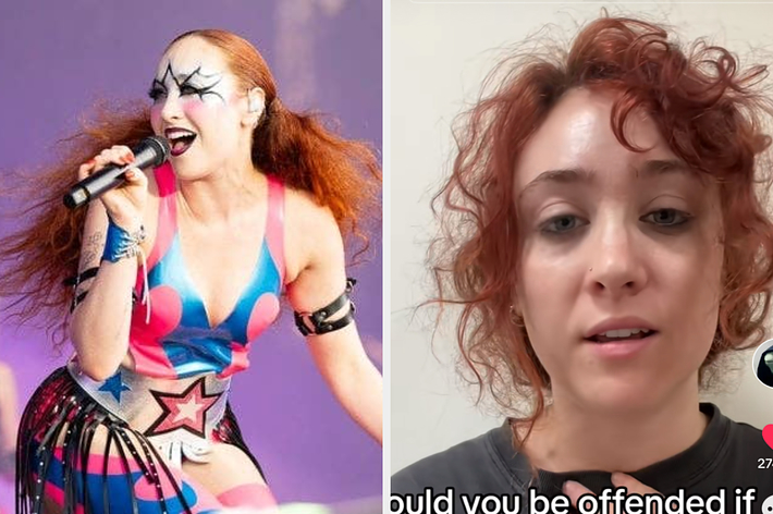 Hayley Williams passionately performing on stage, wearing a short-sleeved shirt. On the right, a TikTok user discusses a topic with a caption about time and personal space