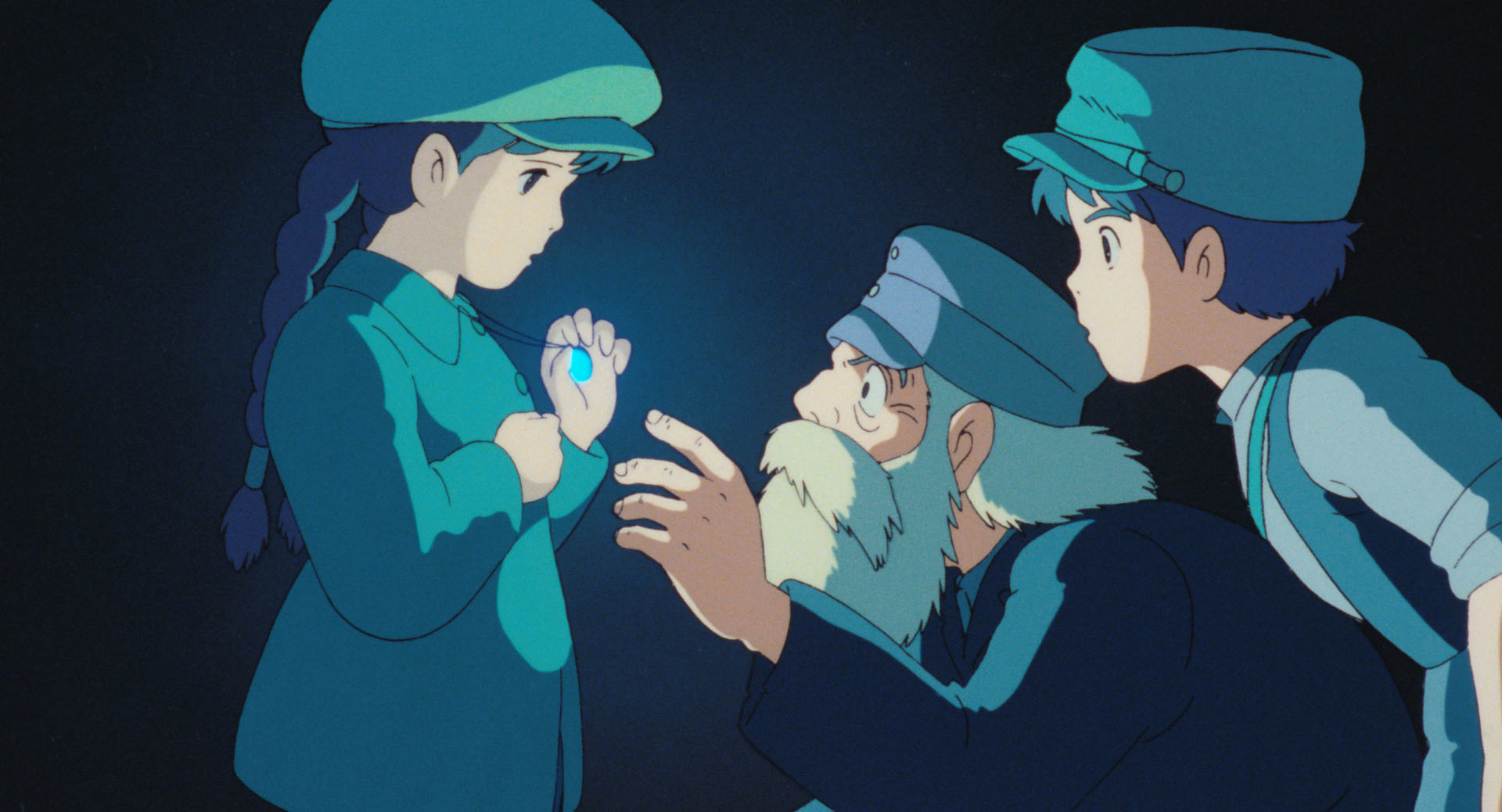 『天空の城ラピュタ』で少女シータが飛行石を手に持つシーン（スタジオジブリ公式サイトより）