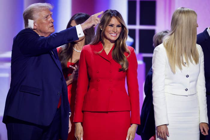 Donald Trump, Melania Trump, and Ivanka Trump at an event