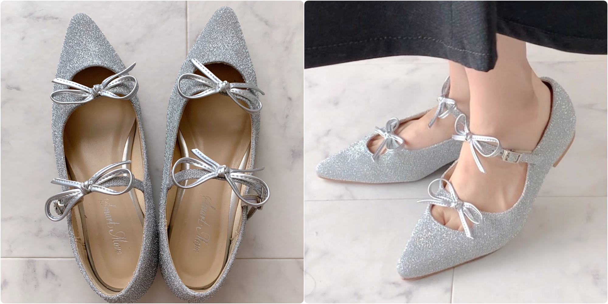 しまむらのおすすめファッションアイテム「WリボングリッターP」