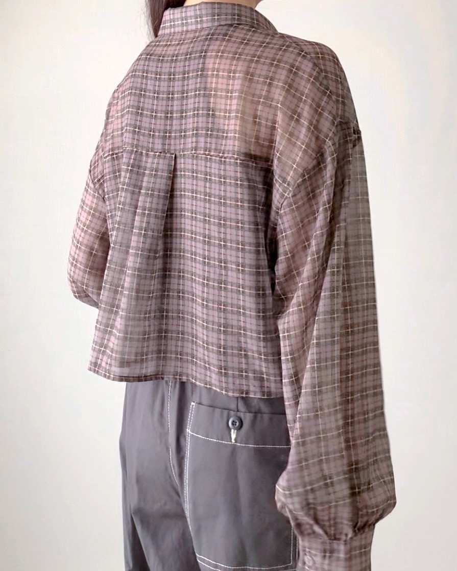 しまむらのおすすめファッションアイテム「シアーヨウリュウチェックSH」