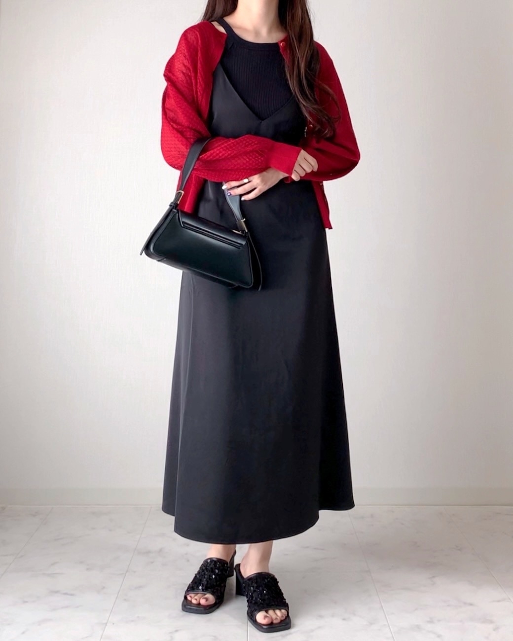 しまむらのおすすめファッションアイテム「HKラーベンガラシアーCD」のコーディネート