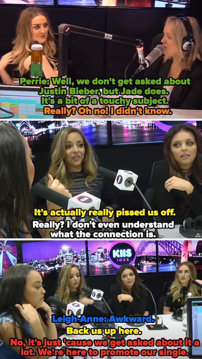Jade expresses annoyance at being asked about Justin Bieber, and her bandmates back her up, Jackie doesn't understand what's going on