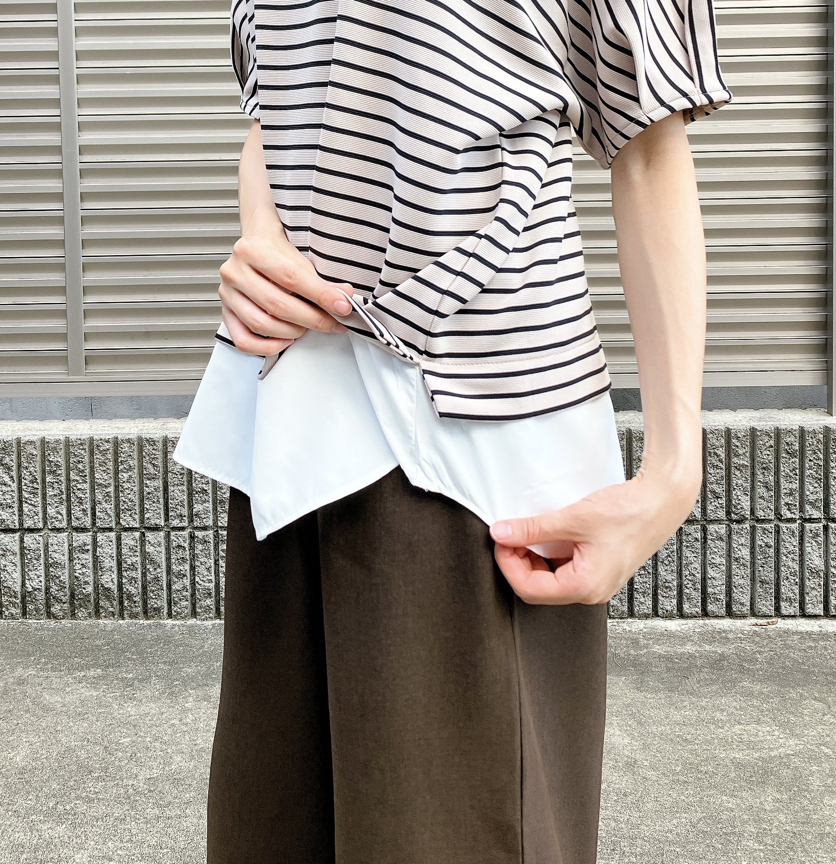 Honeys（ハニーズ）のおすすめトップス「裾レイヤード風トップス」