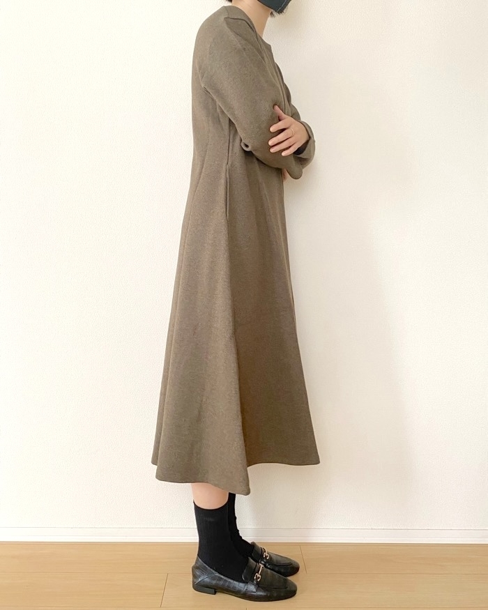 UNIQLO（ユニクロ）のおすすめファッションアイテム「ブラッシュドジャージーワンピース」