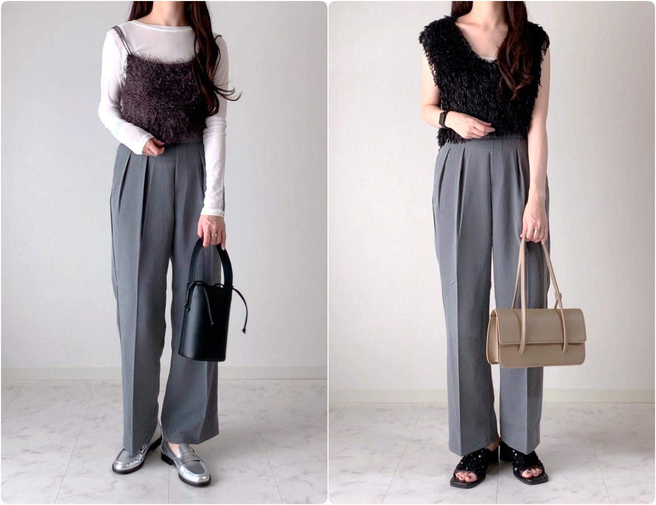 しまむらのおすすめファッションアイテム「TNKTRUタックP68」のコーディネート