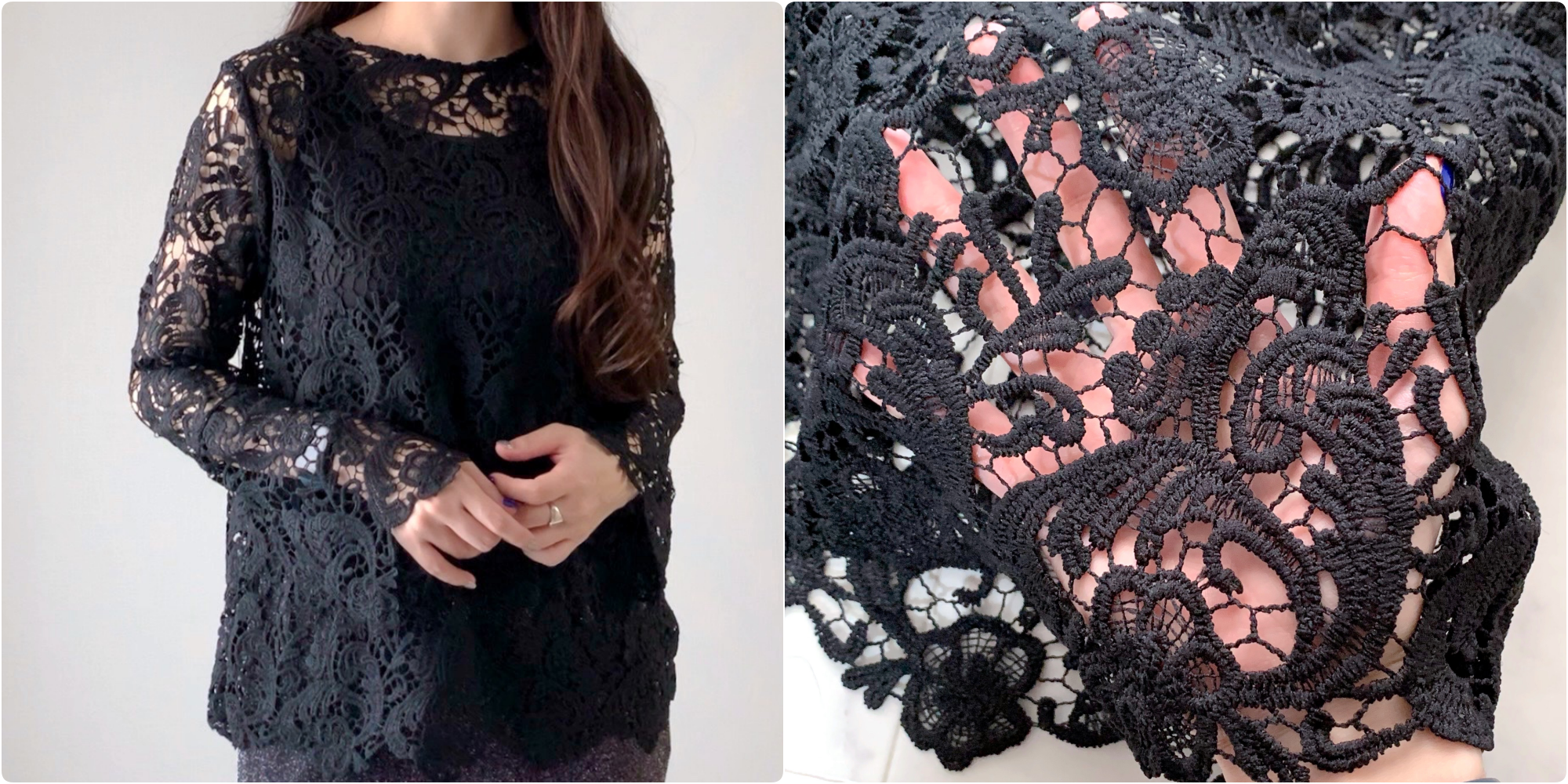 しまむらのおすすめファッションアイテム「2セット TNKレースPO +タン」