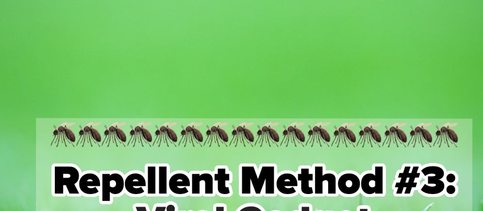 "Repellent Method #3: Viral Gadget" text with mosquito graphics