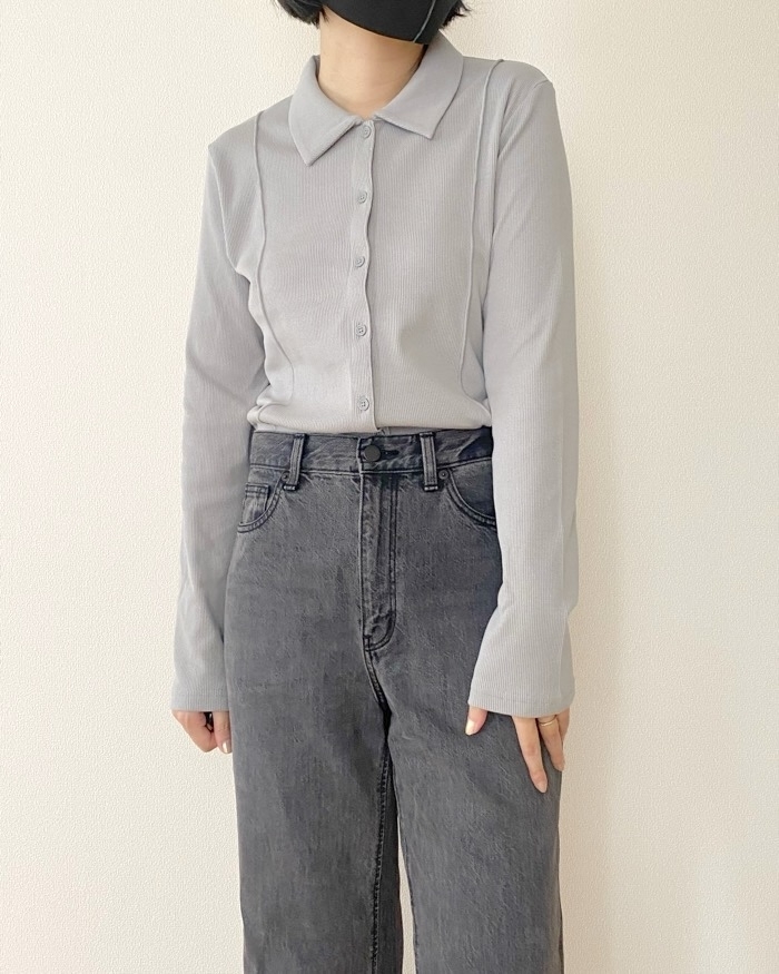 GU（ジーユー）のおすすめファッションアイテム「リブポロカーディガンQ」