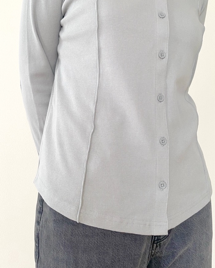 GU（ジーユー）のおすすめファッションアイテム「リブポロカーディガンQ」