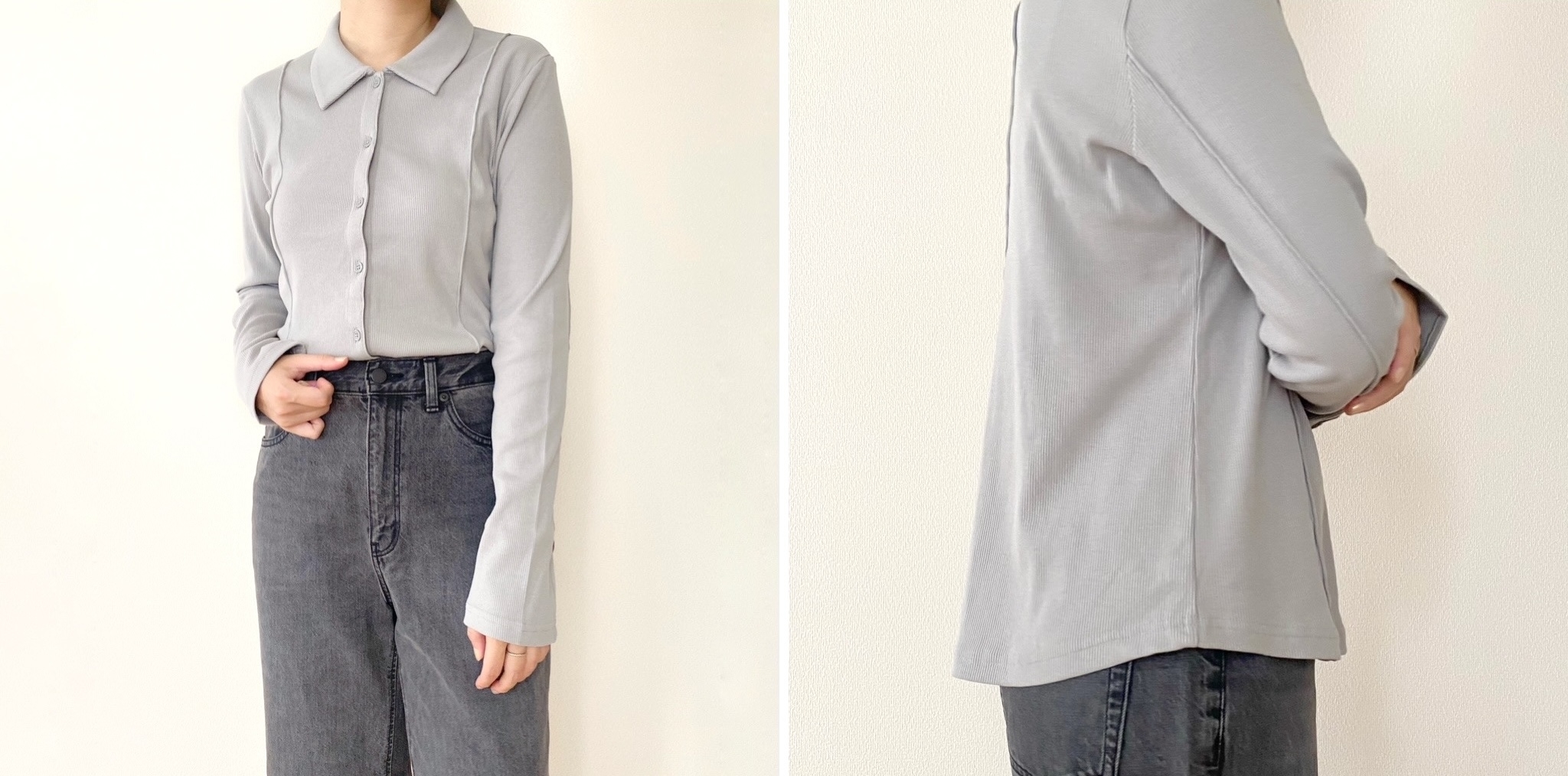 GU（ジーユー）のおすすめファッションアイテム「リブポロカーディガンQ」