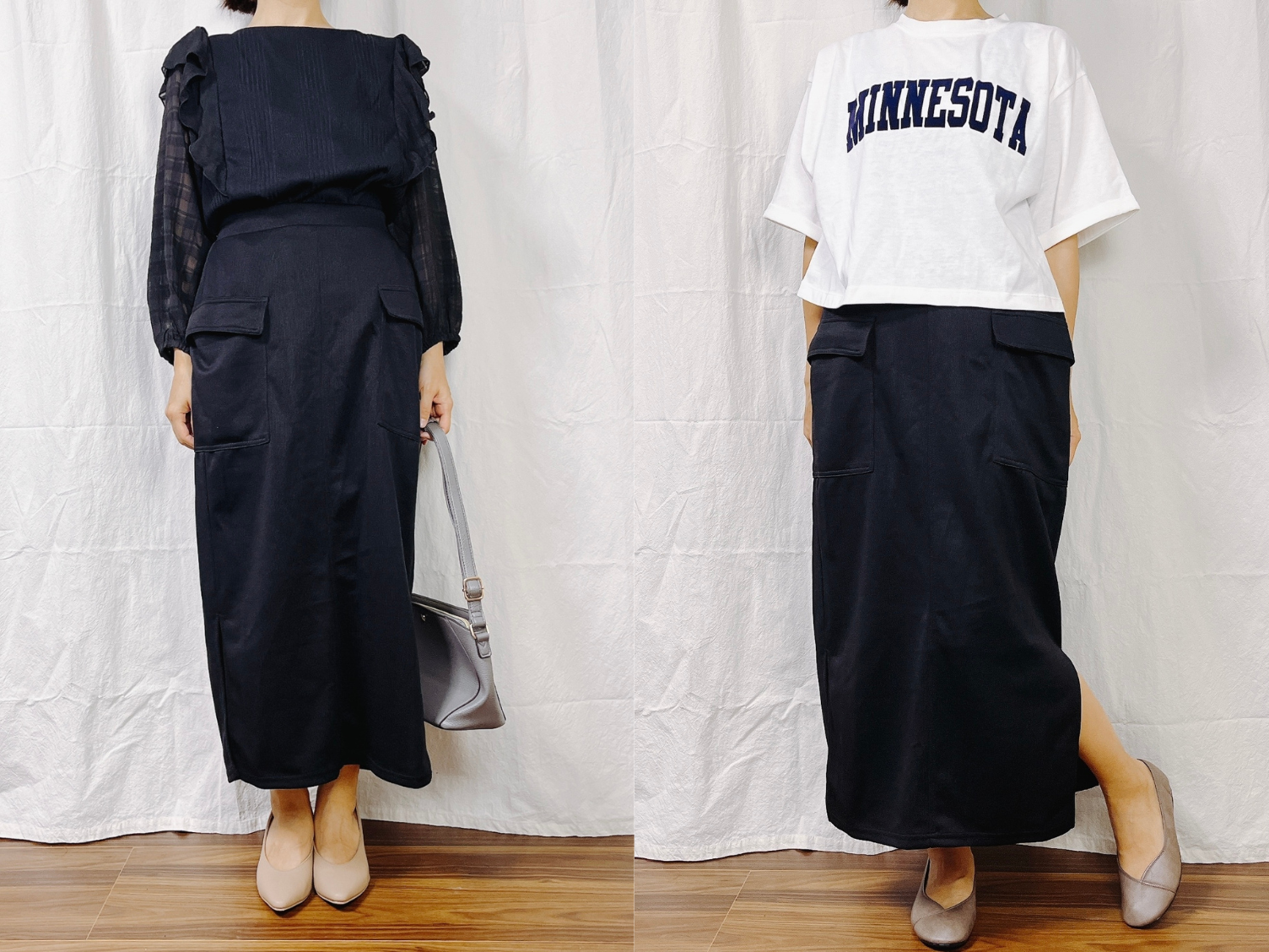 しまむらのおすすめアイテム「リブDBカーゴナローSK」