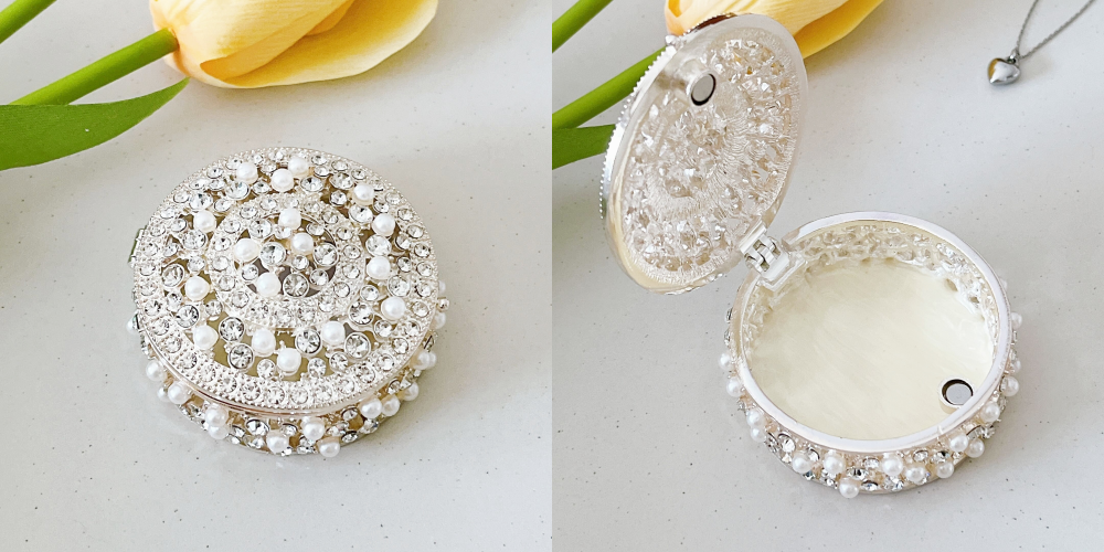 Francfranc（フランフラン）のオススメの雑貨「サリー グリッター ケース ホワイト」