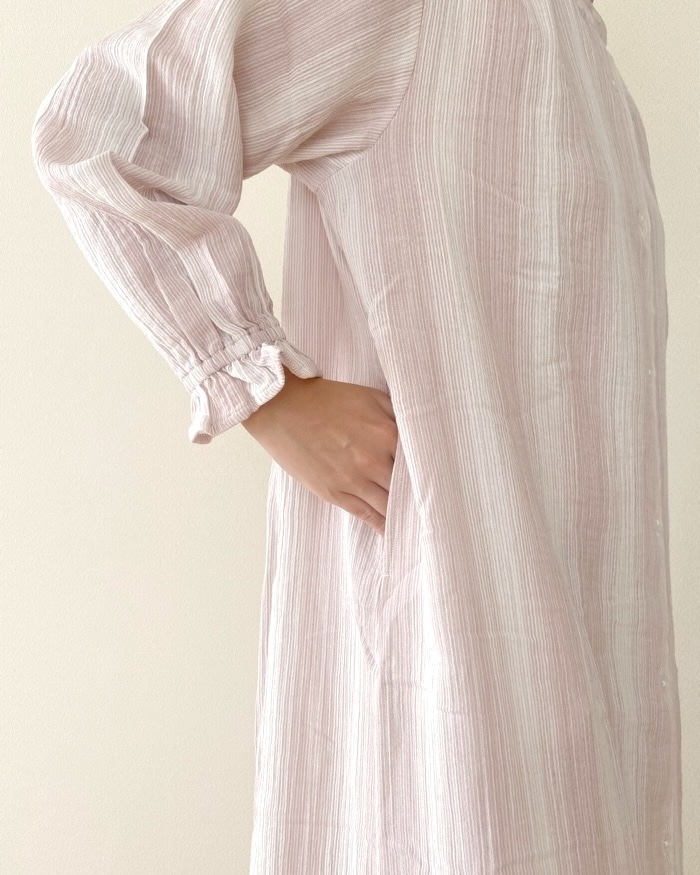 GU（ジーユー）のおすすめファッションアイテム「キャンディスリーブコットンパジャマワンピース（長袖）+E」