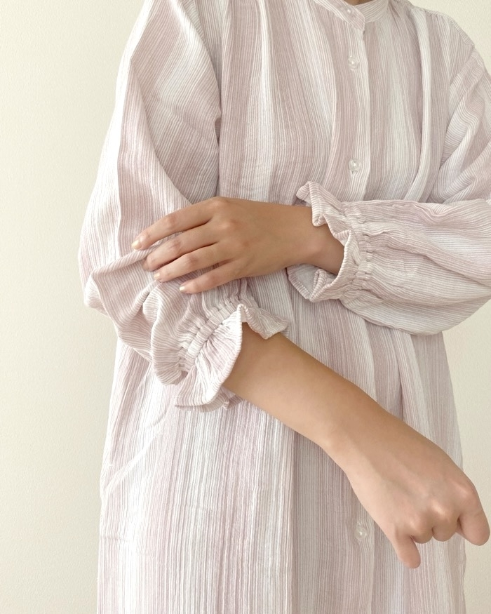 GU(ジーユー)のおすすめファッションアイテム「キャンディスリーブコットンパジャマワンピース(長袖)+E」