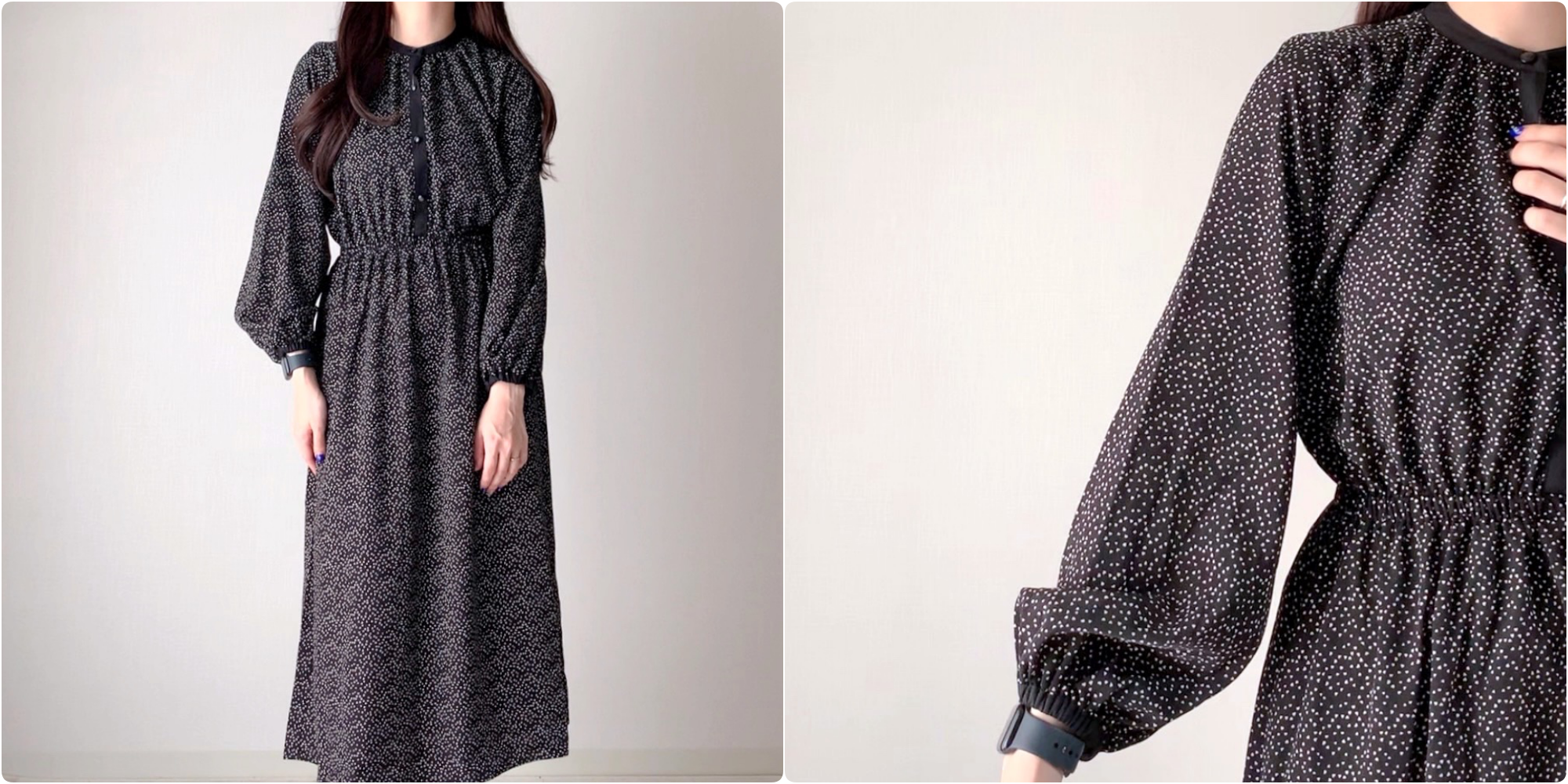 しまむらのおすすめファッションアイテム「ハートドットハイショクOP」