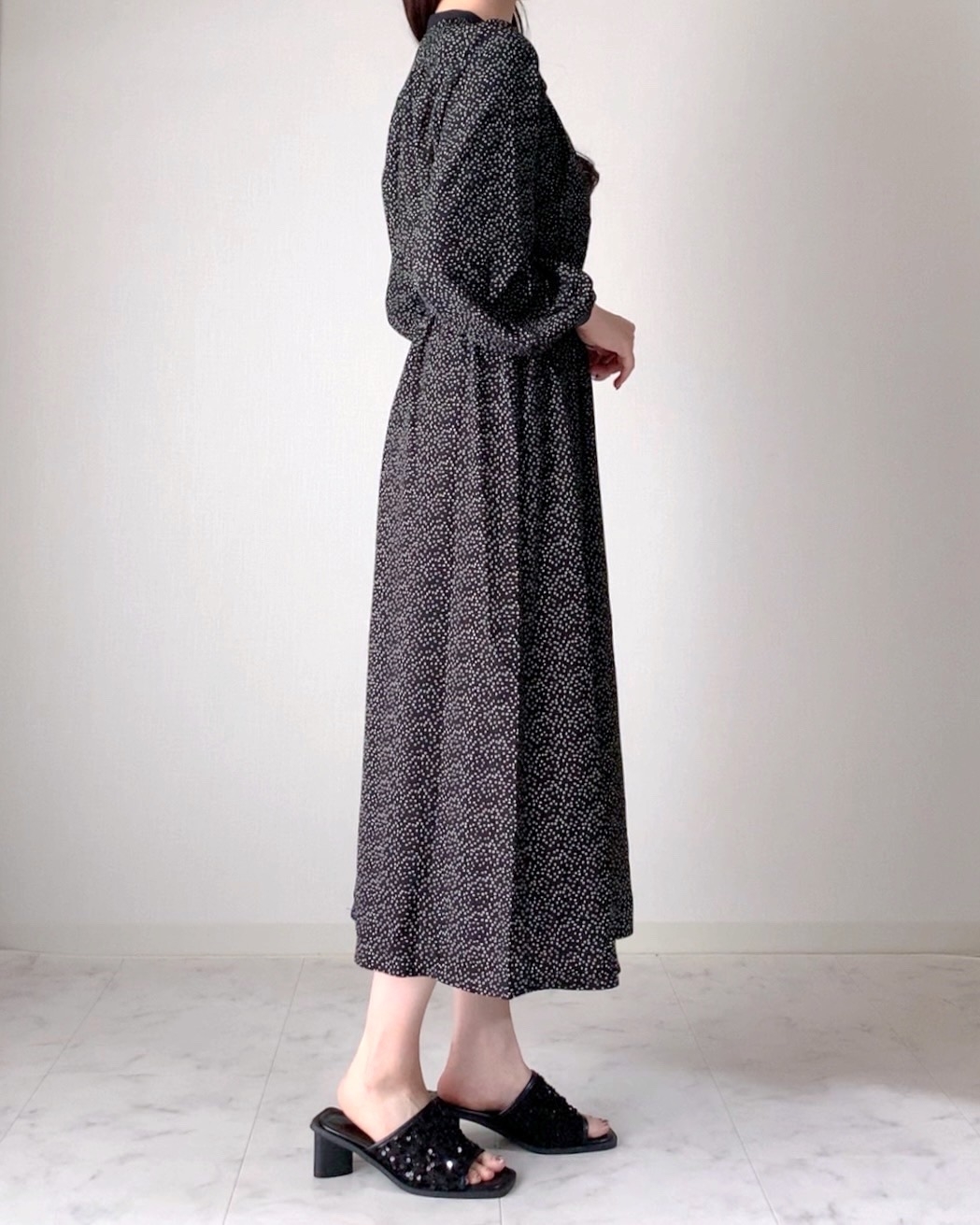 しまむらのおすすめファッションアイテム「ハートドットハイショクOP」